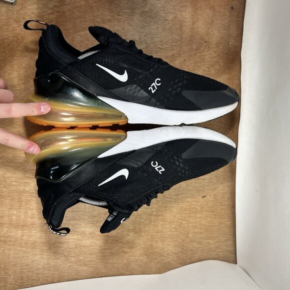 Nike Air Max 270 Men's Size 13 Black White Orange Running Shoes AH8050 014 - Picture 8 of 11